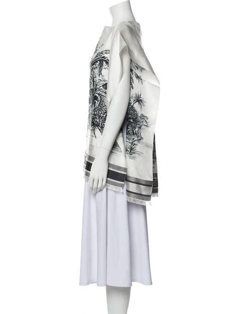 dior silk poncho